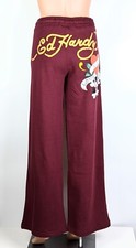 NWT Ed Hardy "Love Kills Slower" Women's Skull Print Women's Sweatpants size L