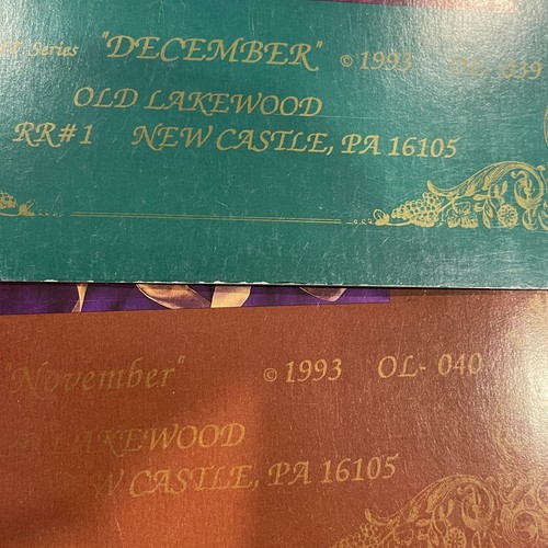 vtg REMEMBER Series * NOVEMBER DECEMBER * David Smith CHART ONLY 1993 OL-039 040 - Picture 7 of 7