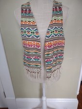 Nwt Chelsea & Violet Rio Lagatas Multi-color Southwestern Vest Women's Medium