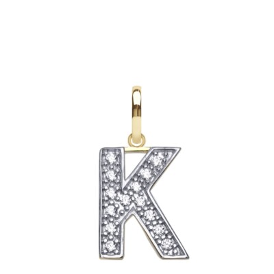 ANHÄNGER 9 KARAT GOLD INITIALE K BELIEBIGER NAME BUCHSTABE INITIALE TOLLES GESCHENK FÜR SIE FÜR IHN