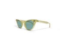 Vintage 1950s Art-Craft Yellow Cat Eye Sunglasses Teal Lenses 46-22