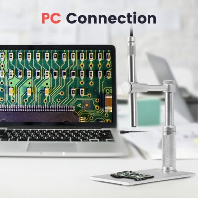 Digital Microscope 2MP Endoscope Magnifier Eight led Handheld Microscope w/stand