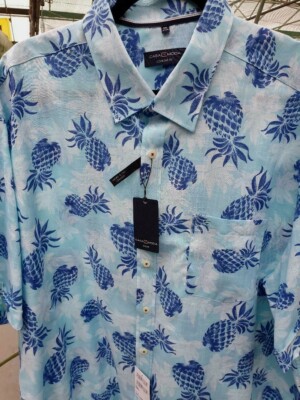 CASA MODA NEW SUMMER PINEAPPLE SHORT SLEEVE SHIRT 2xl 3XL4XL5XL6XL 7XL