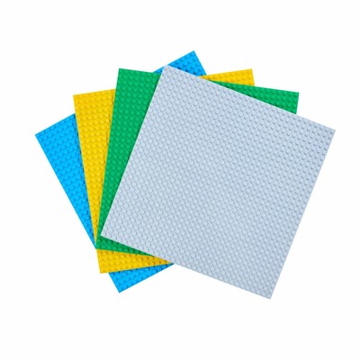 Simba Blox Bauplatte 4er Set Untergrund für Bausteine Grundplatte 25 x 25 cm