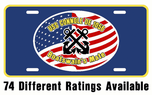 USS CONNOLE DE 1056 FF 1056 Rating License Plate U S Navy USN Military PO3 - Picture 1 of 5