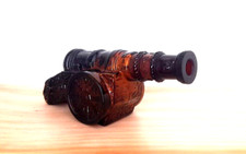 Vintage AVON Mens Aftershave Decanter Brown Amber Colour Glass Siege Canon 1970s