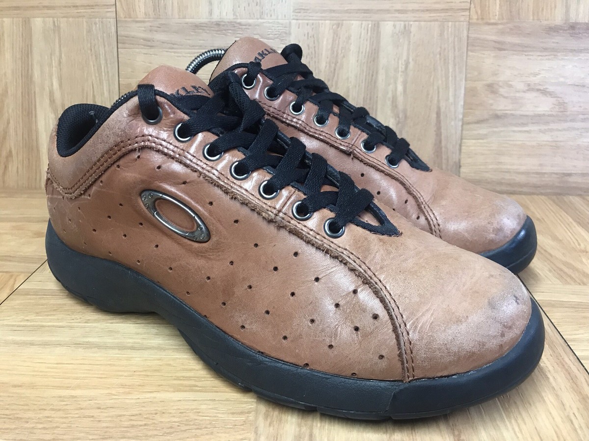 RARE🔥 Oakley Laced OX City Hiker Brown Leather Low Top Shoes 7