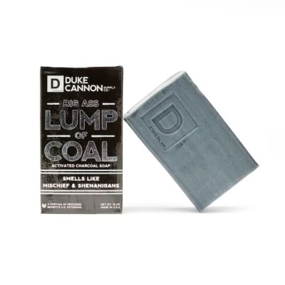 Duke Cannon Big Ass Lump Of Coal Bar Soap 10 oz Activated Charcoal Bergamot Scen