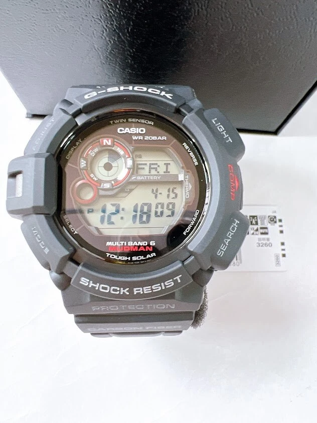 CASIO G-SHOCK GW-9300-1JF MUDMAN ToughSolar Multiband6 Carbon Men's Watche