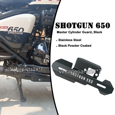 Passend für Royal Enfield Shotgun 650 Edelstahl-Hauptzylinderschutz, schwarz