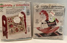 2- NMI Cross Stitch Kits Christmas Quilt 1307 Rocking Horse Hearts 809
