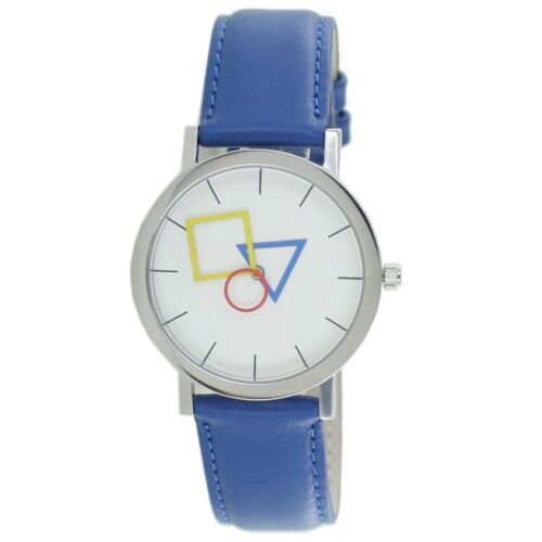 Aristo Bauhaus Unisex Watch Stainless Steel 4D85IB Leather Blue - Picture 1 of 3