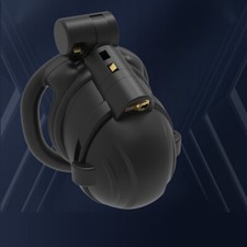 Resin Male Chastity Device Double-Lock Cage Cuspid Teeth Men Locking Belt