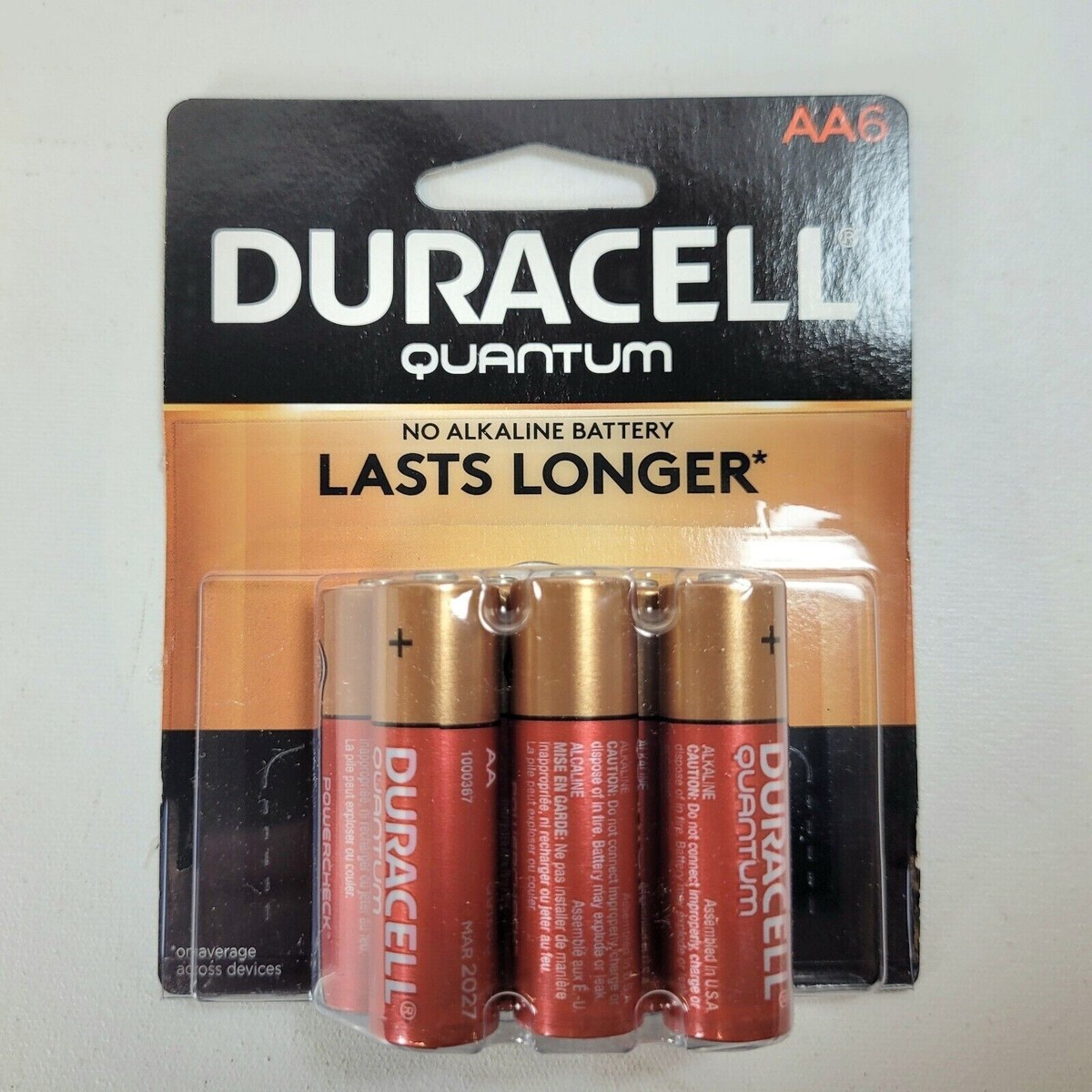6-Pack Duracell Quantum AA Alkaline Battery | eBay