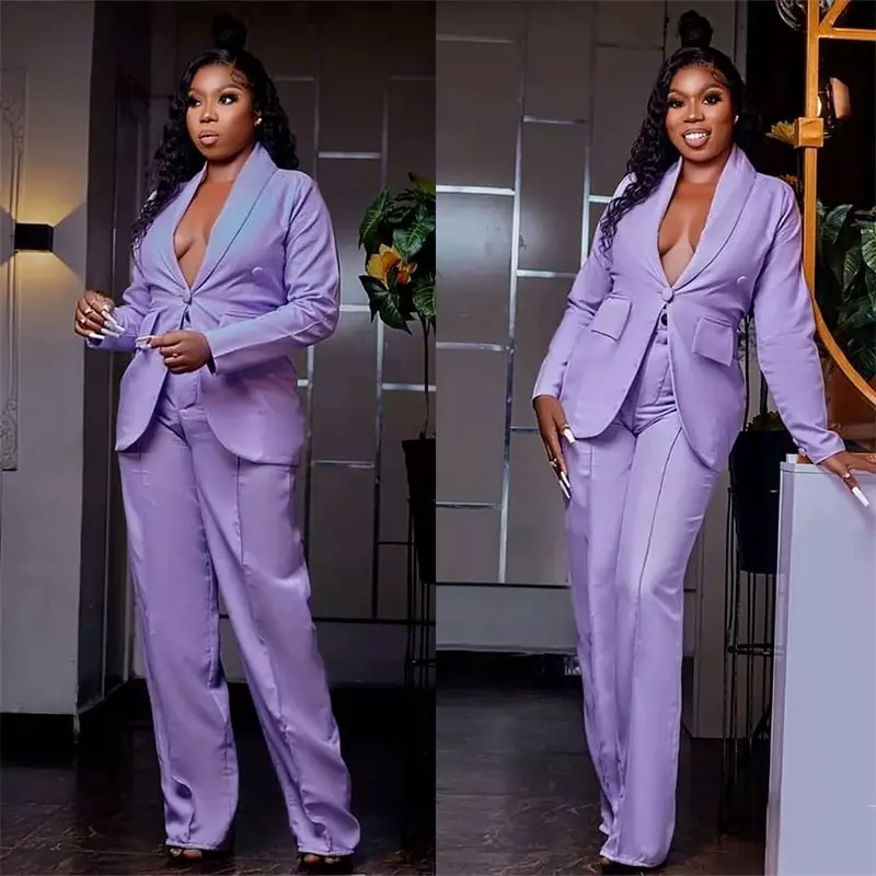 purple women’s suits dresses