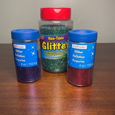 Ross Craft  Creatology Glitter lots of 3 Green, Red, Blue Crafts Art