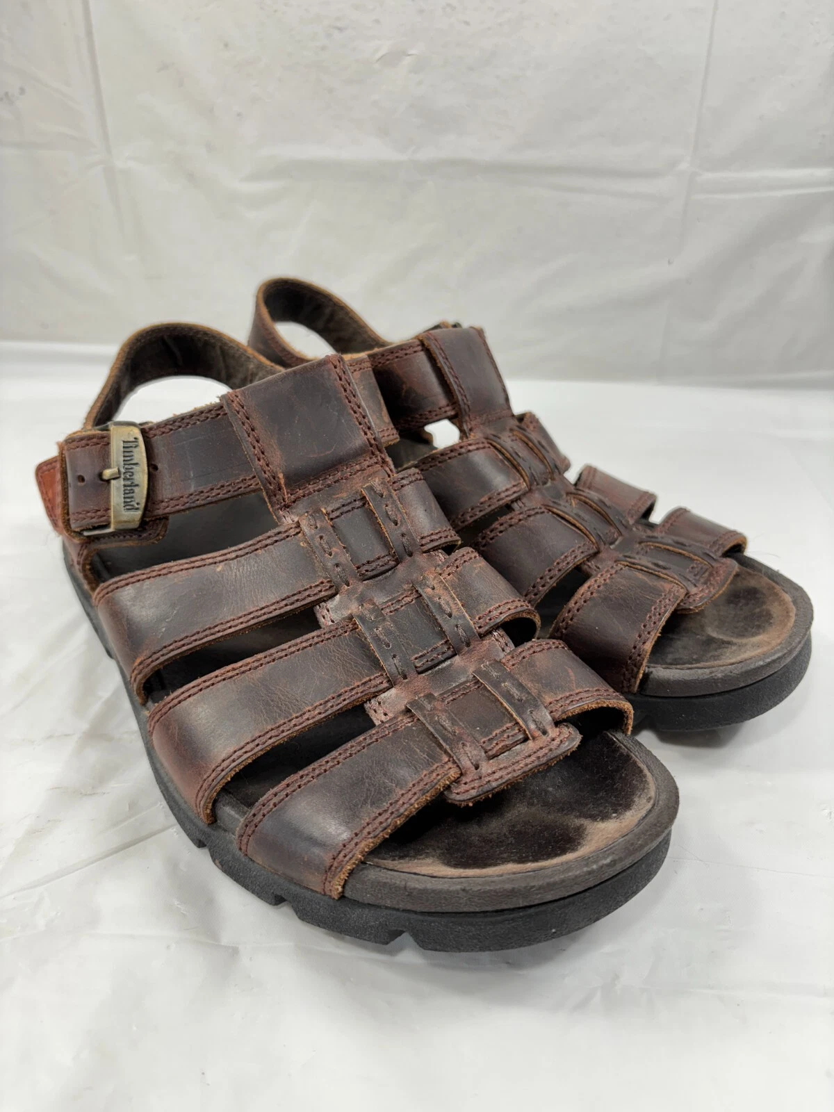 Timberland sandali pescatore pelle marrone taglia 9 M