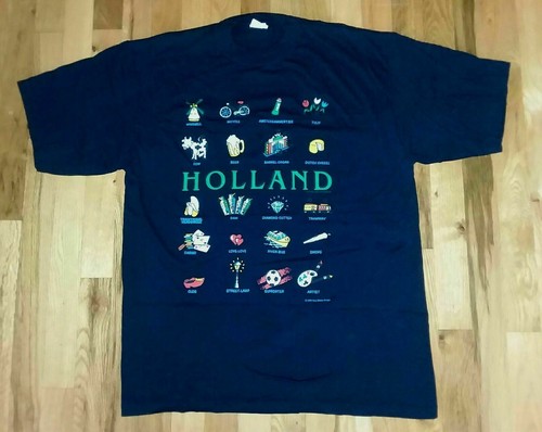 vintage Holland Tulips Souvenir t shirt L europe vacation - Imagen 5 de 6