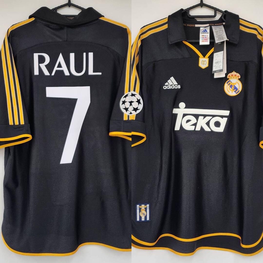 アディダス 00s real madrid #7 raul M  1999-00 Real Madrid adidas Reissue Home Shirt Raul #7
