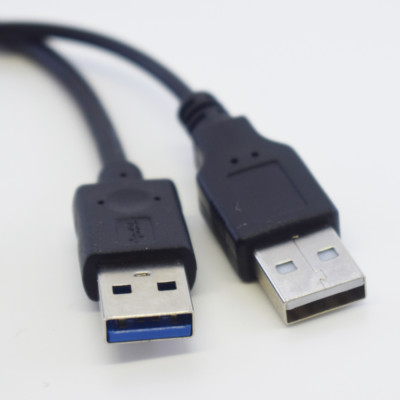 4pc 0.16m USB 3.0 A Male + USB 2.0 A Male To SATA 3Gbps Y Splitter Adapter Cable