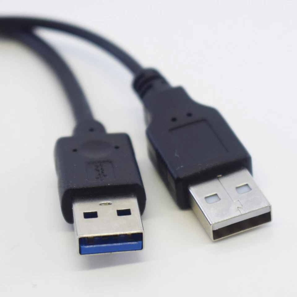 1pc 16cm USB 3.0 A Male + USB 2.0 A Male To SATA 3Gbps Y Splitter Adapter Cable - Image 4 of 4