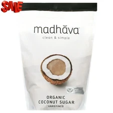 Madhava Organic Unrefined Coconut Sugar 3 Pound Bag