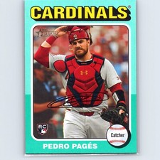 2024 Heritage High Number Pedro Pages RC #704 Aqua Border SP St. Louis Cardinals