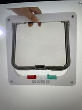 2 Items Dog Cat Flap Door with 4 Way Magnetic Pet Door Plus Dog Recovery Suit L