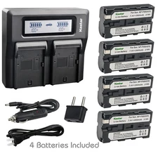 Kastar Battery LCD Fast Charger for NP-F570 & CN-304 VL600 YN300 LED Video Light