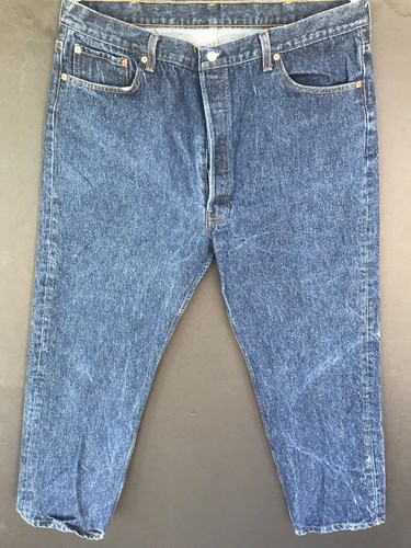 Blue Denim Button Fly Relaxed Fit USA 