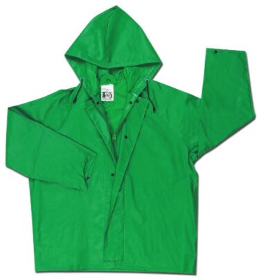 RIVER CITY 611-388JHX2 DOMINATOR 42MM PVC/NYLON JACKET W/ATT HOOD GRN