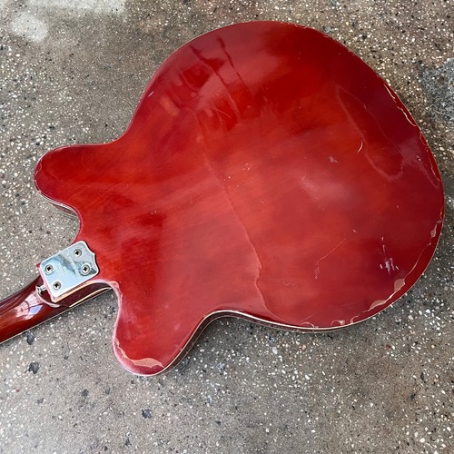 Teisco Vintage Hollowbody Electric Guitar 1960s - Red - Picture 11 of 17