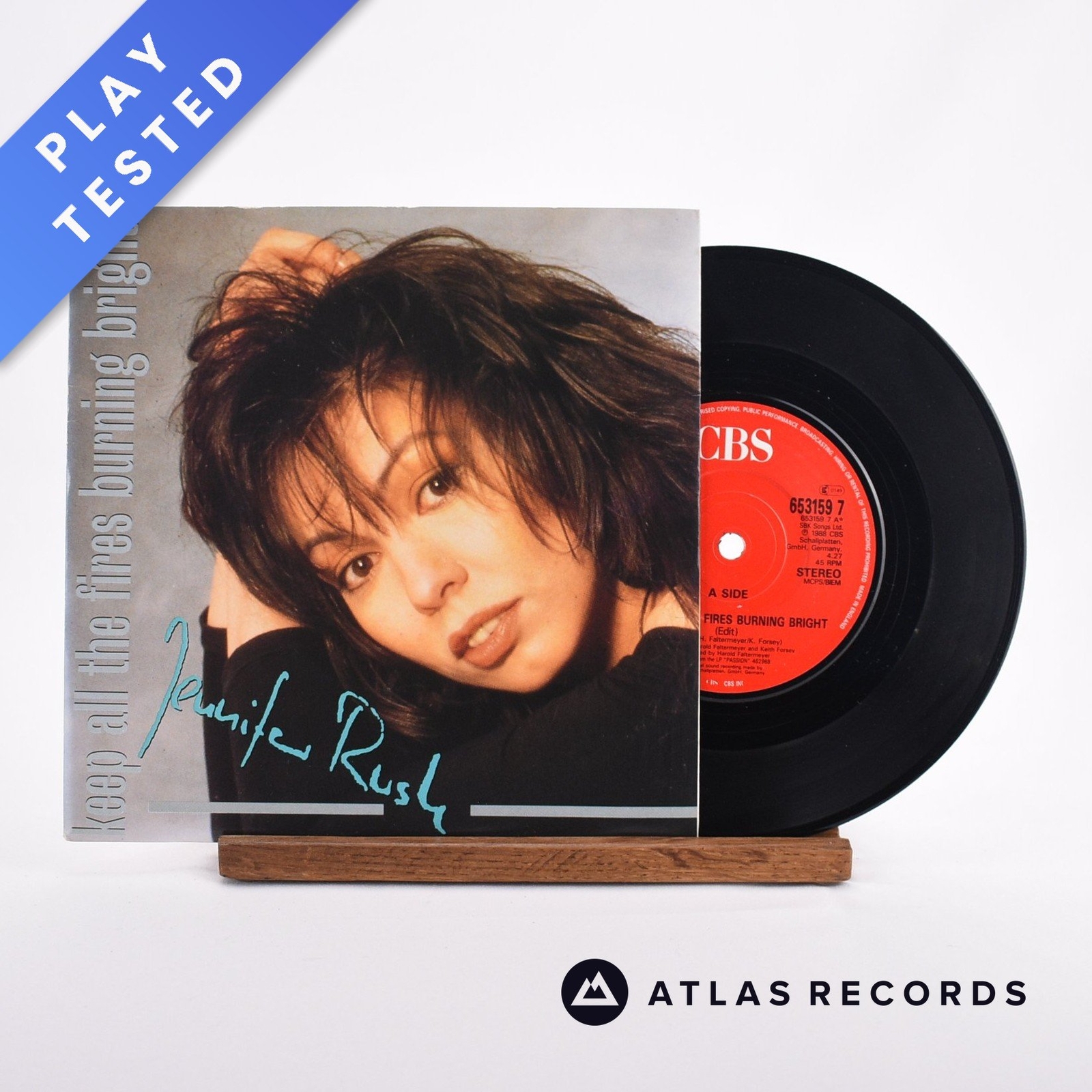 Jennifer Rush - Keep All The Fires Burning Bright - 7"" Vinyl Record - VG+/VG+
