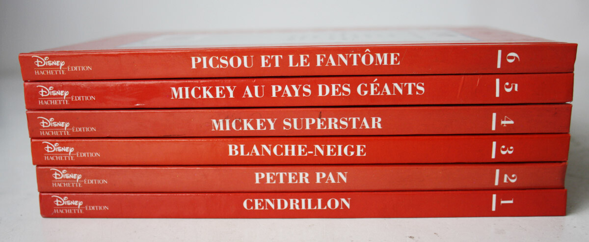 6X VINTAGE 1992 DISNEY CLUB BOOKS MICKEY PETER PAN SNOW