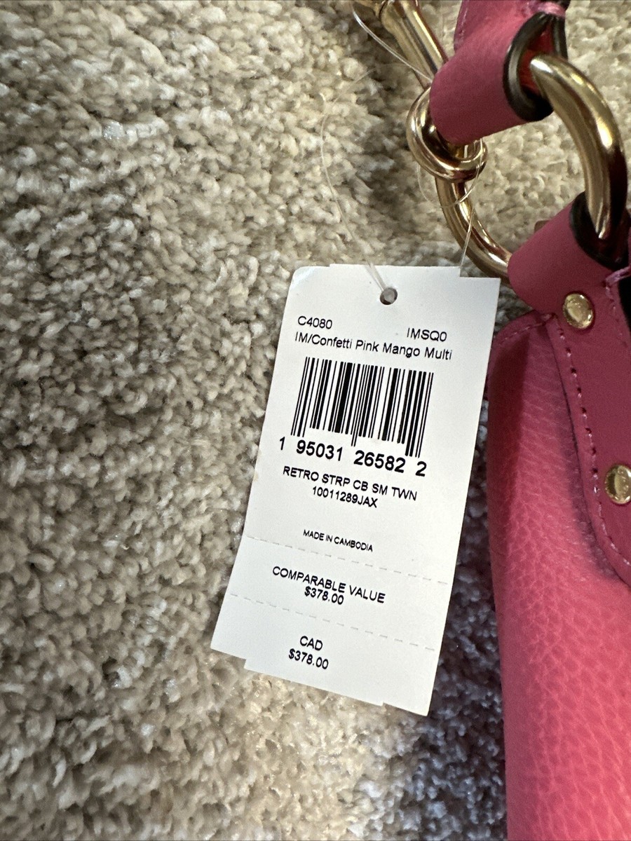 Coach C4080 Small Town Bucket Bag in Colorblock With Stripe