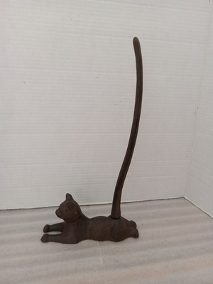 #ad Cast Iron Laying Cat With 14 Inch Tail Could Be Used Fot Toilet Paper Or Paper $22.23