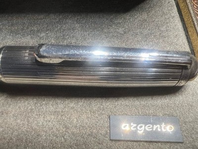 Lecce Pen Silver 925 Solid Ballpoint Writes With Rotating Mechanism
