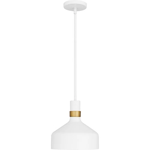 Matte White  Mini Pendant from the Arbor Collection - Picture 3 of 6
