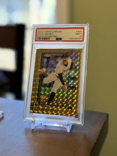 2025 Topps Chrome Gold Geo- Paul Skenes - /50 Pirates #300 - PSA 9 MINT