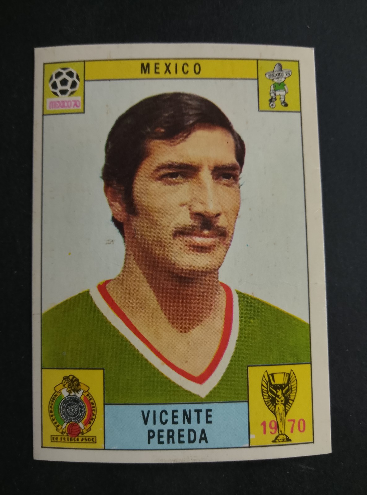 FIGURINA MEXICO 70 WORLD CUP PANINI MEXICO PEREDA RED BACK AS IN PIC