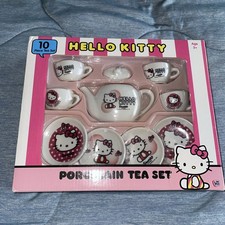 Hello Kitty Porcelain Tea Set 10 Pieces Complete 3+ Years