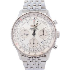 Breitling Navitimer Stainless Steel 42mm Silver Chronograph Dial Watch Ref#
