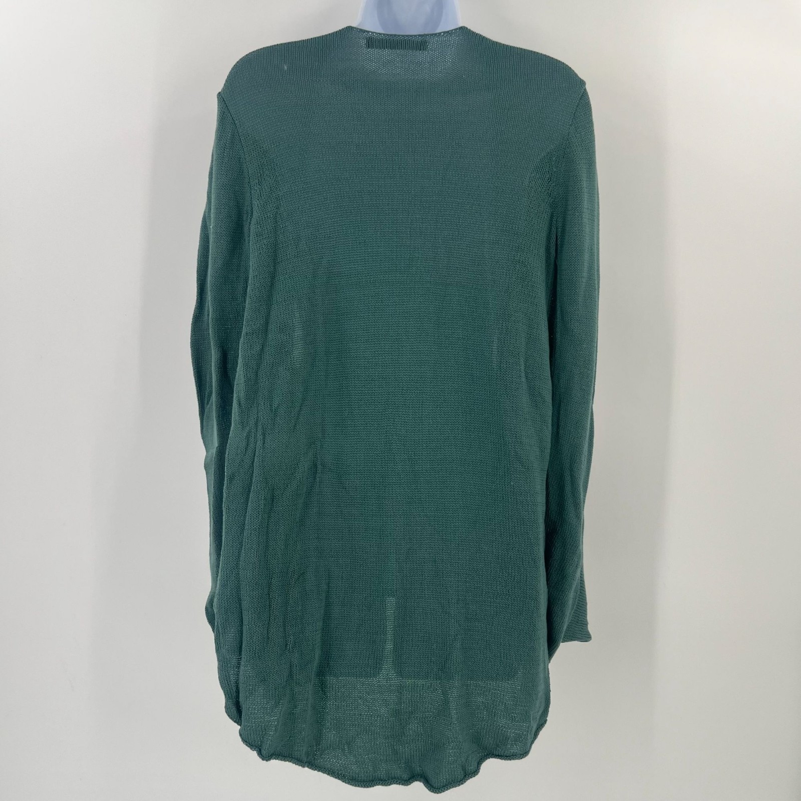 Peruvian Connection Cardigan S Green 100% Pima Co… - image 2