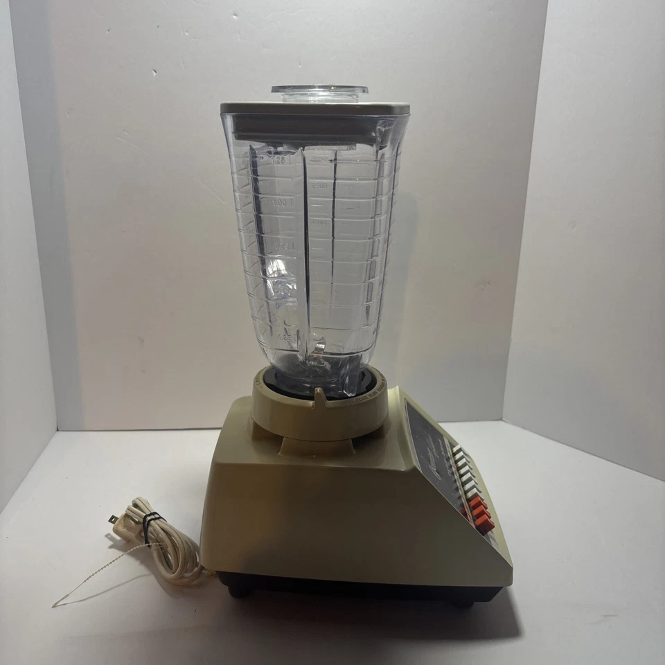 Mezcla de ciclo Oster Osterizer Galaxie de colección mezcla de 10 velocidades 869-16N almendra FUNCIONA Foto 2 de 4