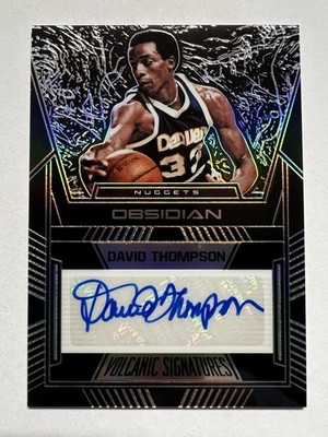 2019-20 Panini Obsidian David Thompson Auto /99 #VS-DTH Volcanic Signatures