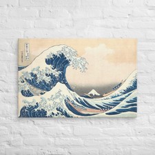 The Great Wave off Kanagawa Canvas Wall Art Print Katsushika Hokusai Painting