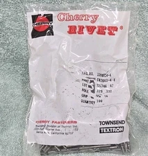 100 Cherry Aerospace  Blind Rivets CR2663-4-4, NAS1398C4-4 Townsend aviation NAS