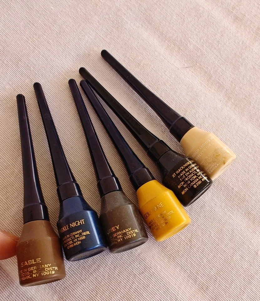 Avon Eyewriter Liquid Eye Liner x 6 3ml 0.1 fl oz. Grey Sable Black Gold Ivory  - Image 4 of 4