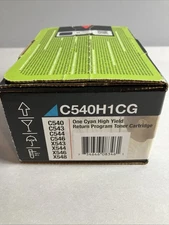 Lexmark C540H1CG Cyan High Yield Return Program Toner Cartridge