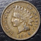 1906 Indian Head Penny 1c US Coin Philadelphia Mint